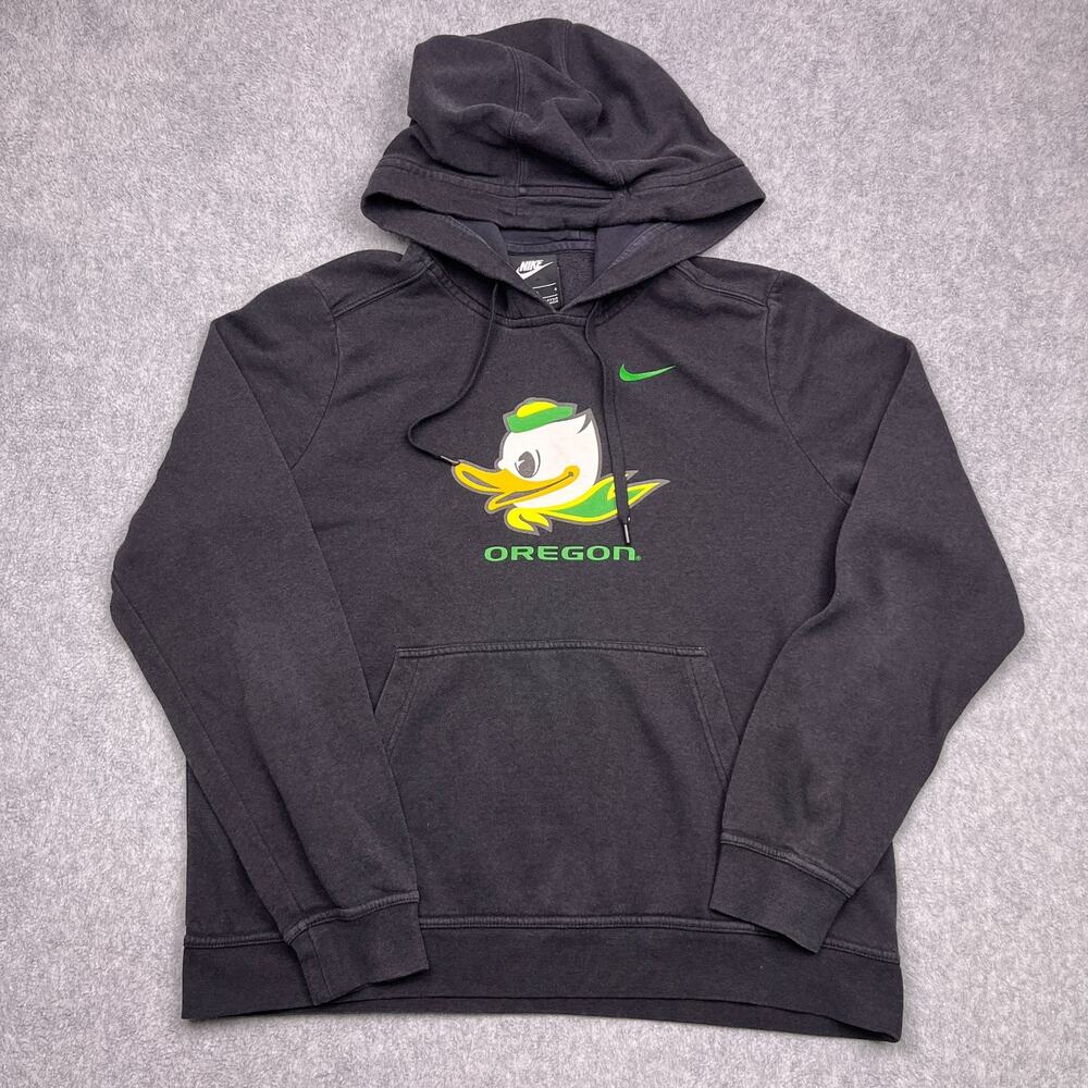 nike oregon ducks hoodie black ncaa football drawstring sweatshirt mens large